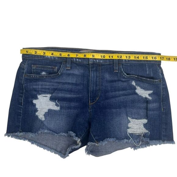 Joe's Womens Distressed Frayed Hem Cut-Off Shorts Blue Denim Phoebe Wash Size 30 - Picture 7 of 15